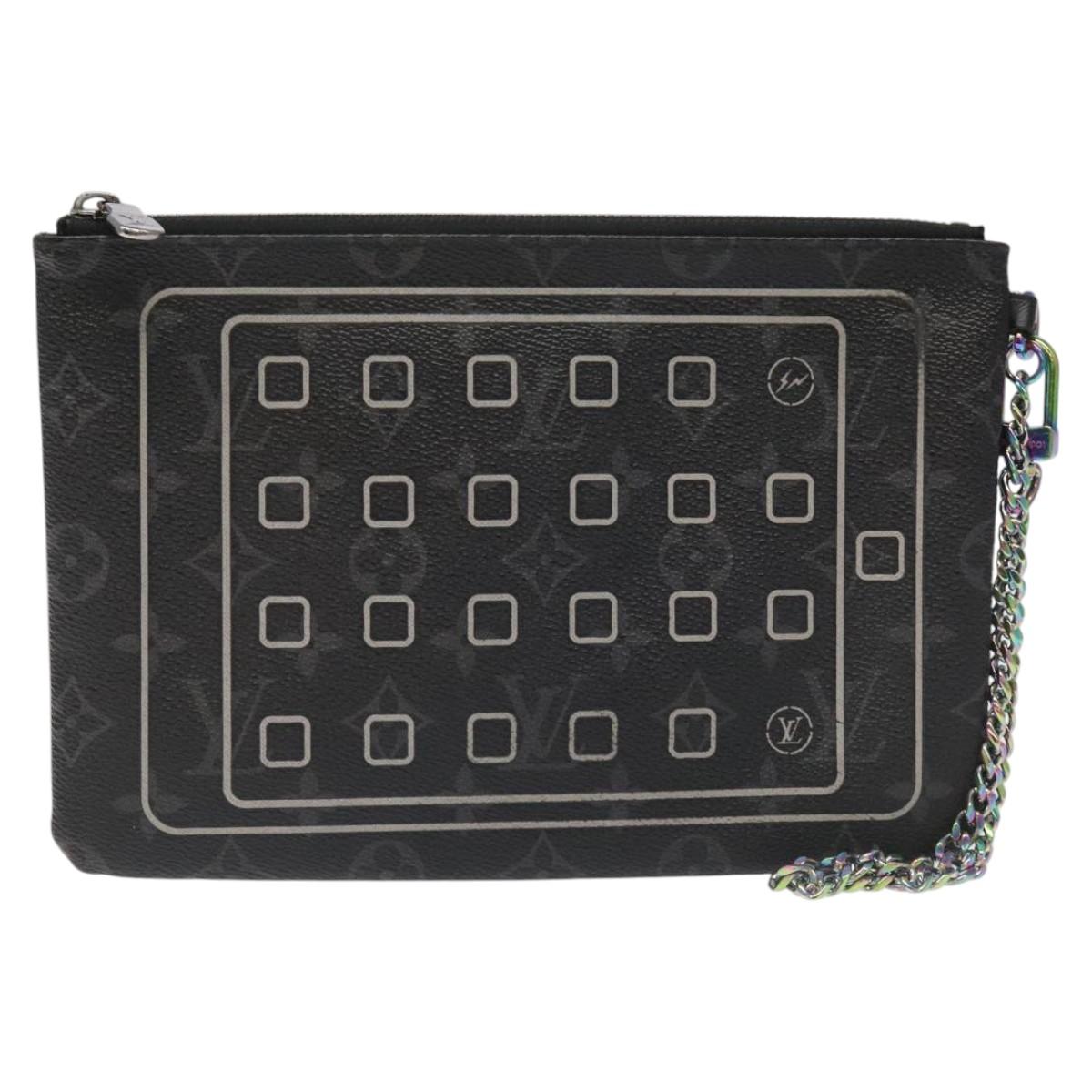LOUIS VUITTON Monogram Eclipse Fragment iPhone Case M64449 LV Auth 113202