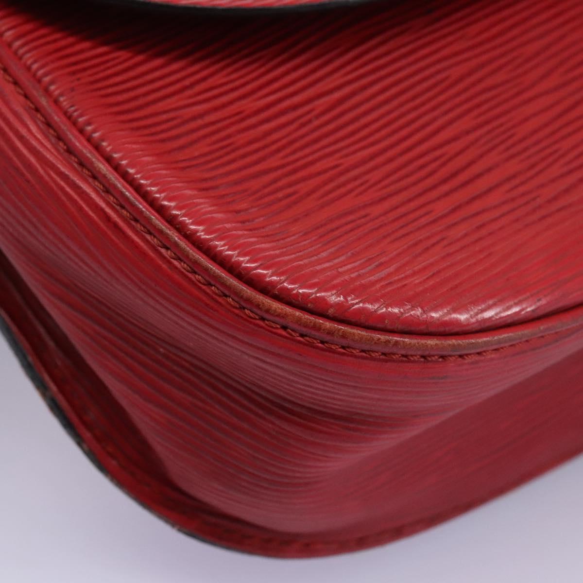 LOUIS VUITTON Epi Saint Cloud GM Shoulder Bag Red M52197 LV Auth 113258