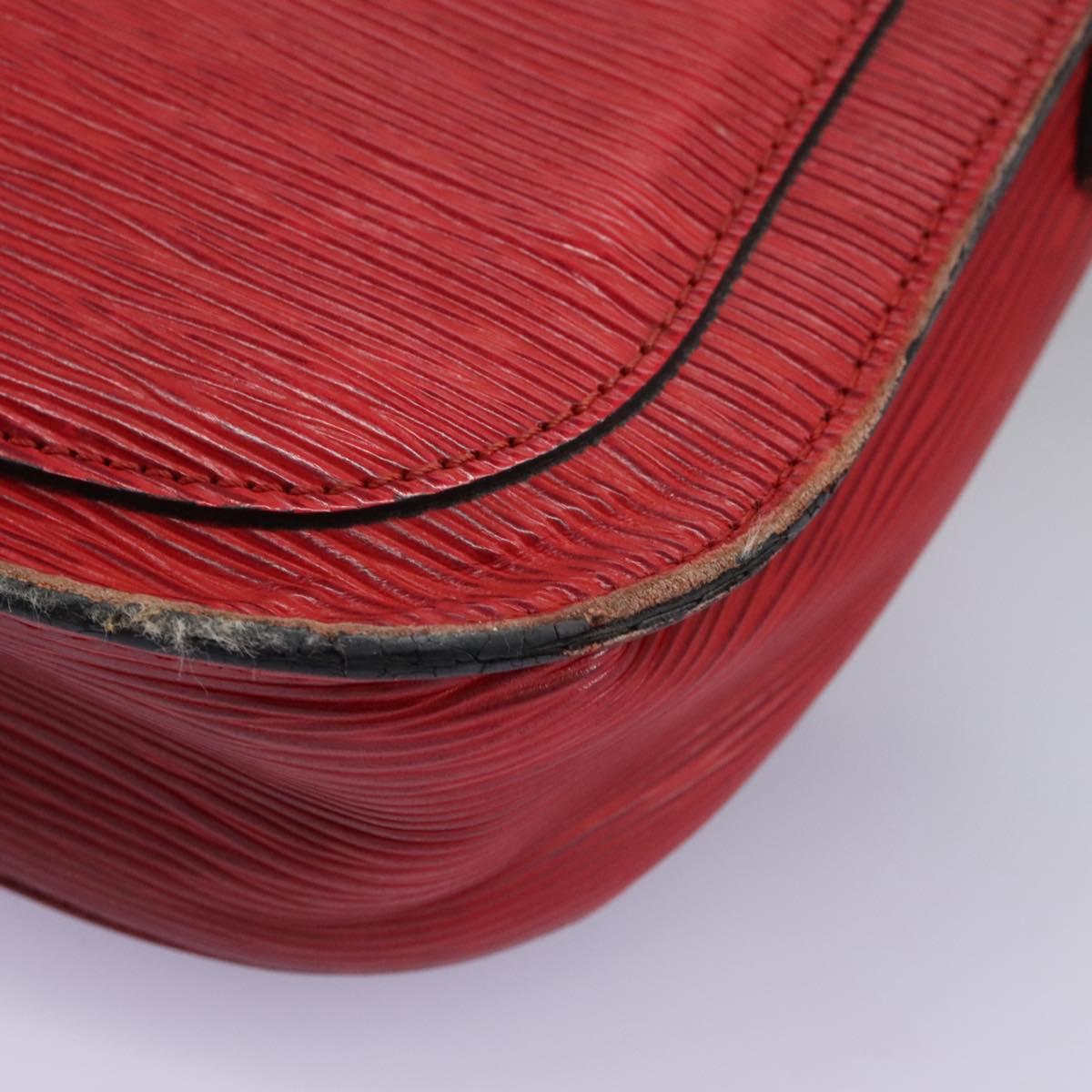 LOUIS VUITTON Epi Saint Cloud GM Shoulder Bag Red M52197 LV Auth 113258