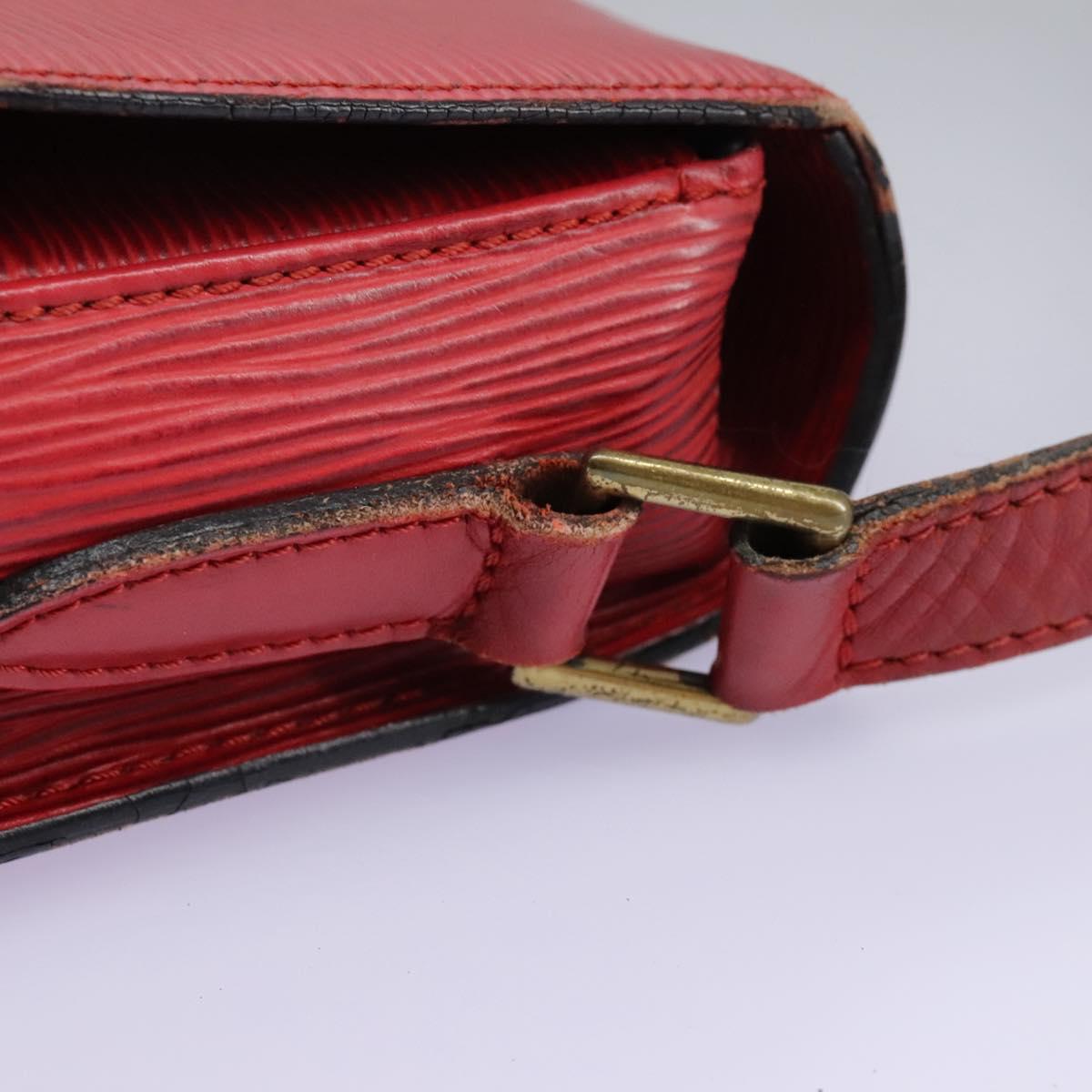LOUIS VUITTON Epi Saint Cloud GM Shoulder Bag Red M52197 LV Auth 113258