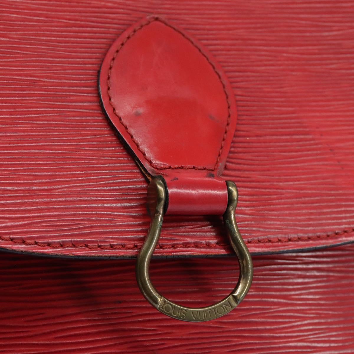 LOUIS VUITTON Epi Saint Cloud GM Shoulder Bag Red M52197 LV Auth 113258