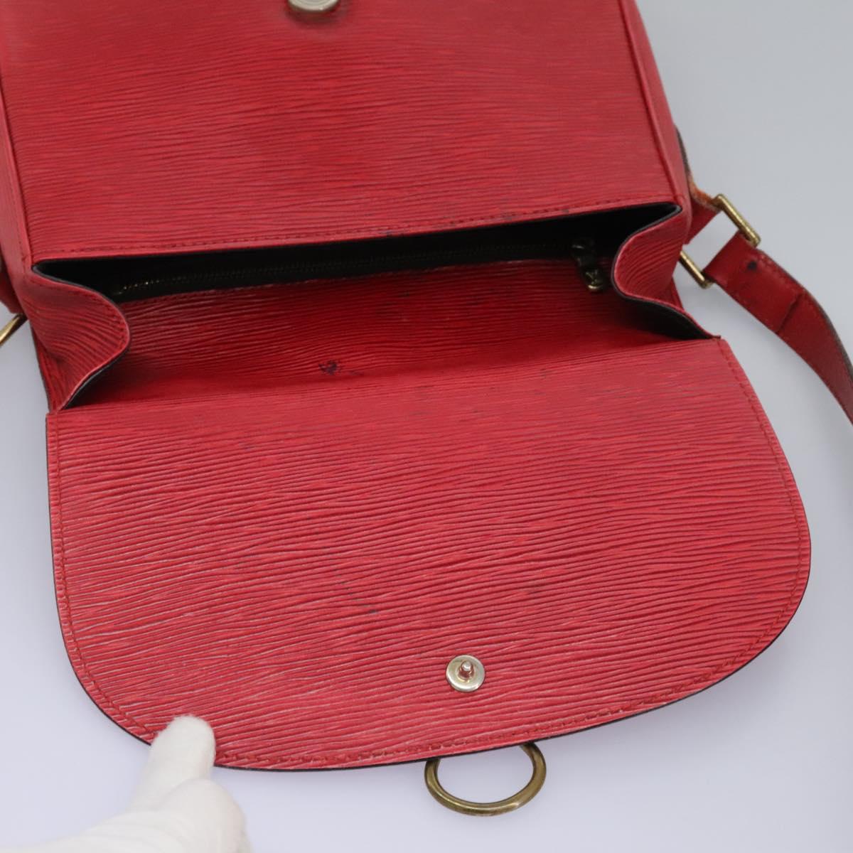 LOUIS VUITTON Epi Saint Cloud GM Shoulder Bag Red M52197 LV Auth 113258