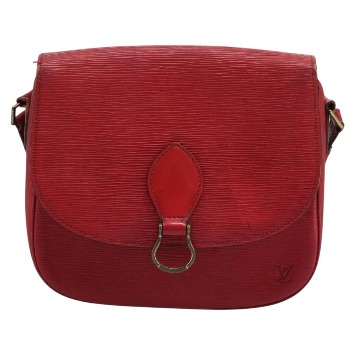 LOUIS VUITTON Epi Saint Cloud GM Shoulder Bag Red M52197 LV Auth 113258