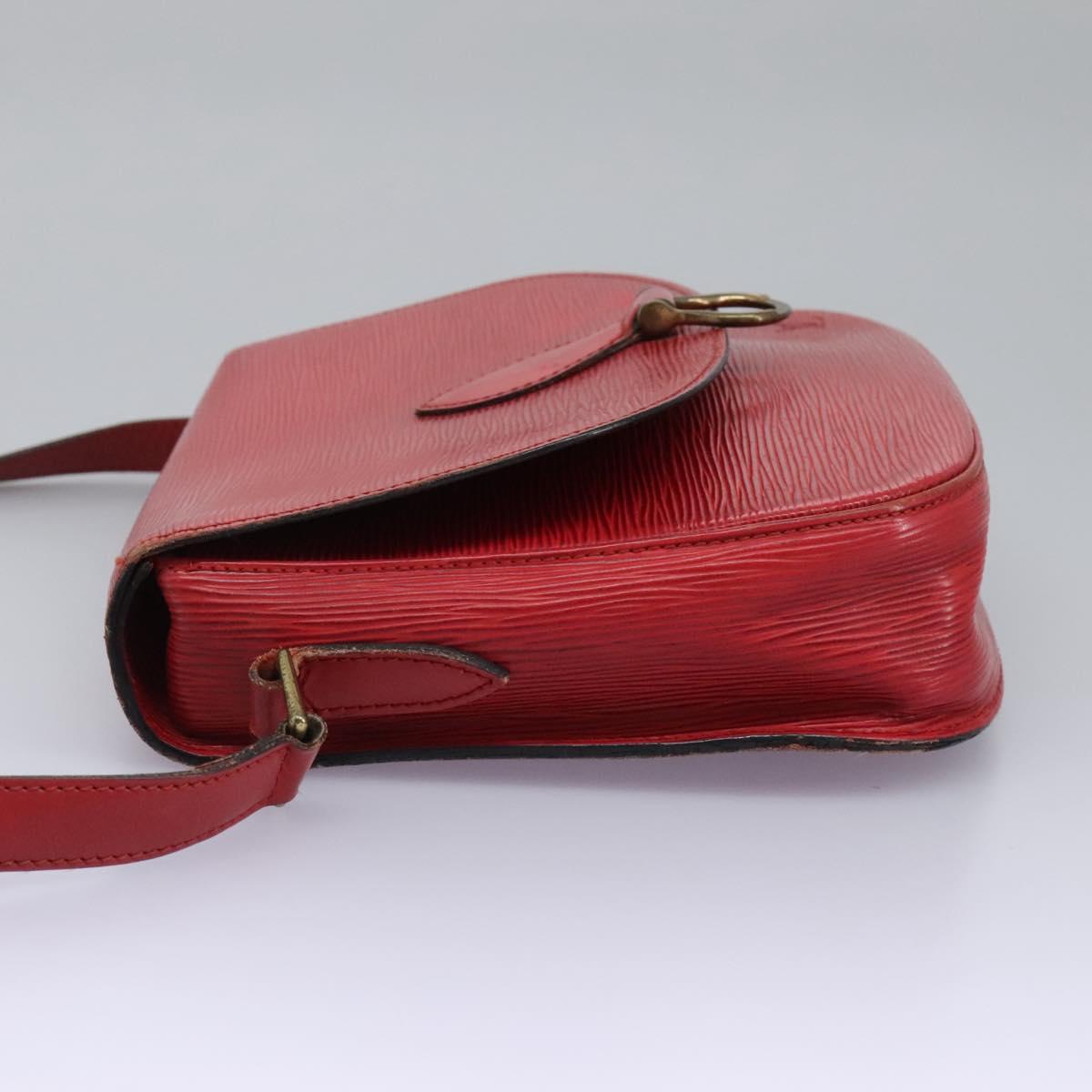 LOUIS VUITTON Epi Saint Cloud GM Shoulder Bag Red M52197 LV Auth 113258