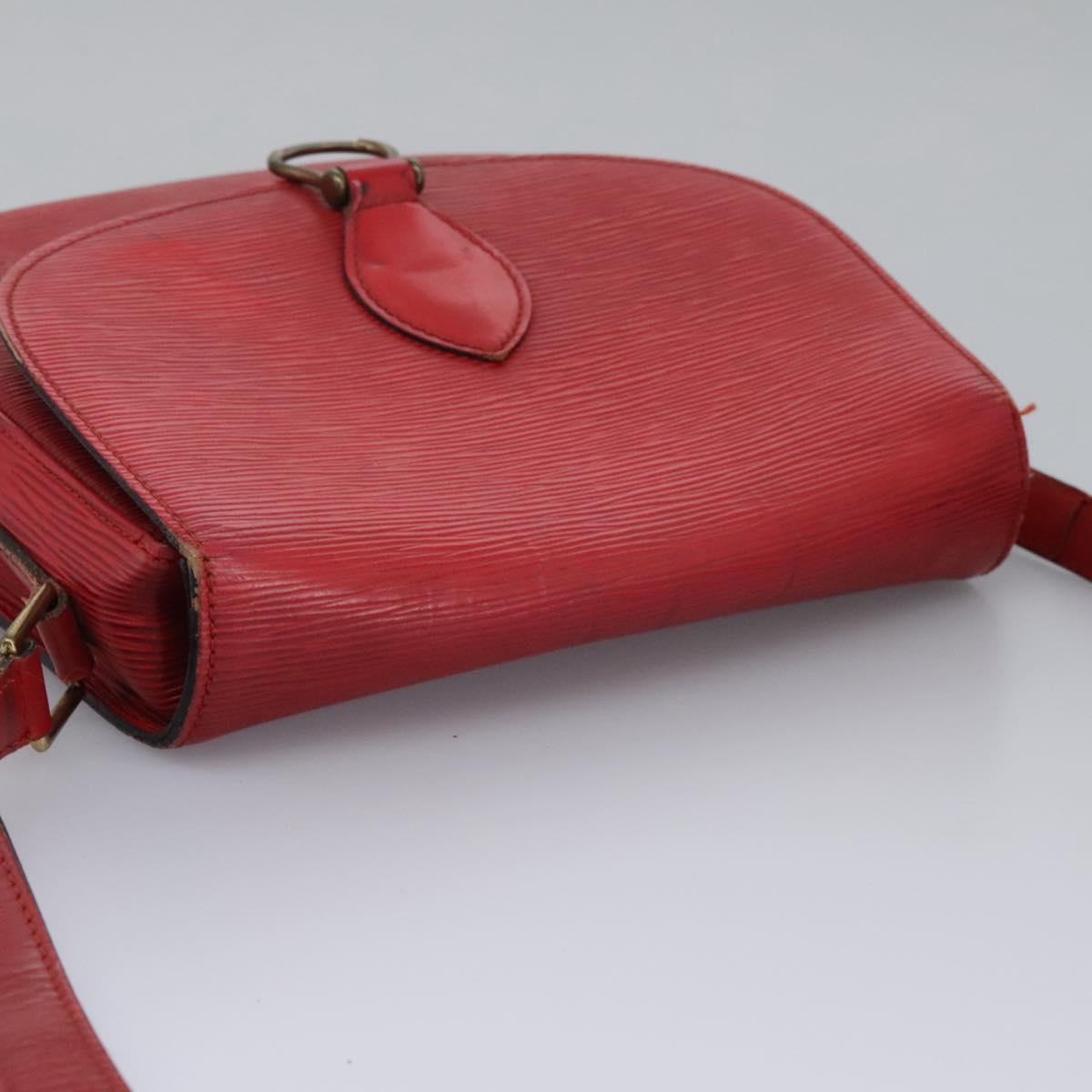 LOUIS VUITTON Epi Saint Cloud GM Shoulder Bag Red M52197 LV Auth 113258