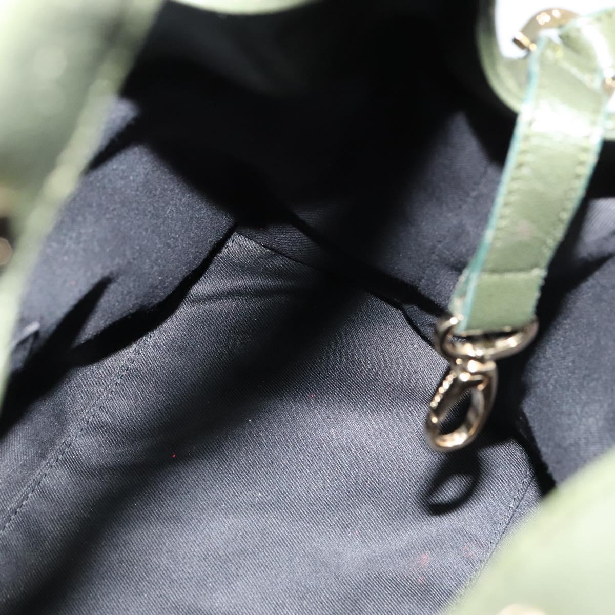 BVLGARI Hand Bag Leather 2way Green Auth 113313