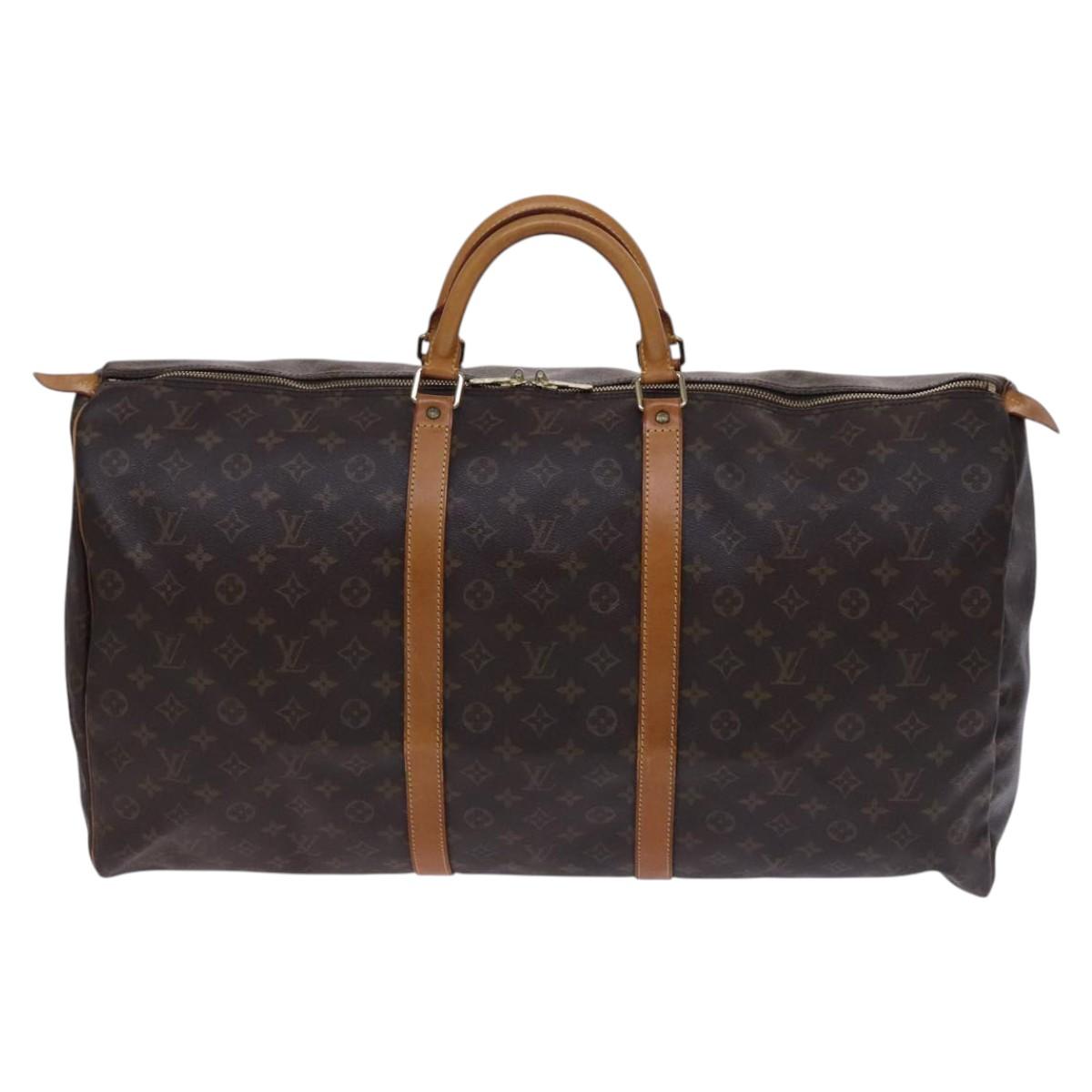 LOUIS VUITTON Monogram Keepall 60 Boston Bag M41422 LV Auth 113320