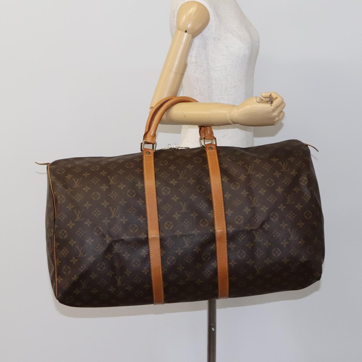 LOUIS VUITTON Monogram Keepall 60 Boston Bag M41422 LV Auth 113320