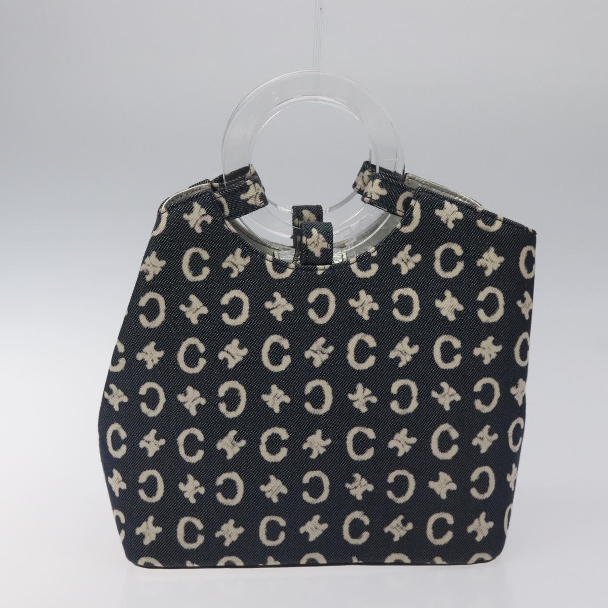 CELINE C Macadam Canvas Hand Bag Navy Auth 113334V