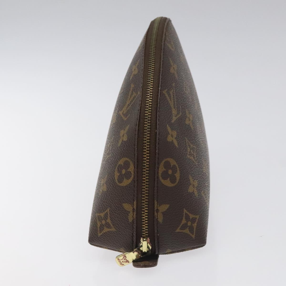 LOUIS VUITTON Monogram Trousse Demi Ronde Cosmetic Pouch M47520 LV Auth 113338