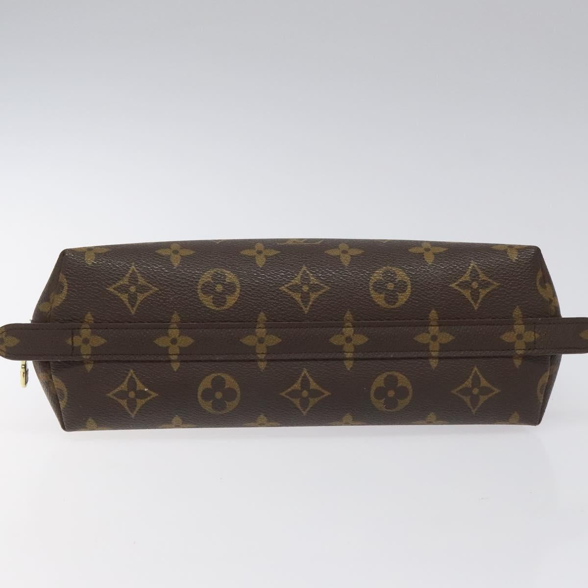 LOUIS VUITTON Monogram Trousse Demi Ronde Cosmetic Pouch M47520 LV Auth 113338