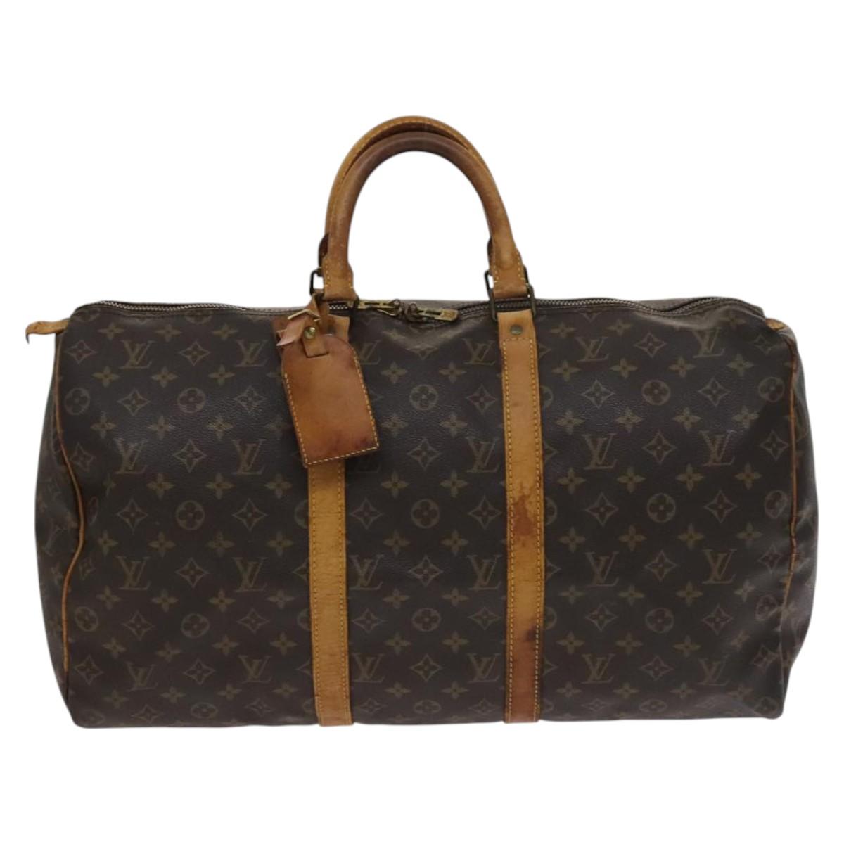 LOUIS VUITTON Monogram Keepall 50 Boston Bag M41426 LV Auth 113425