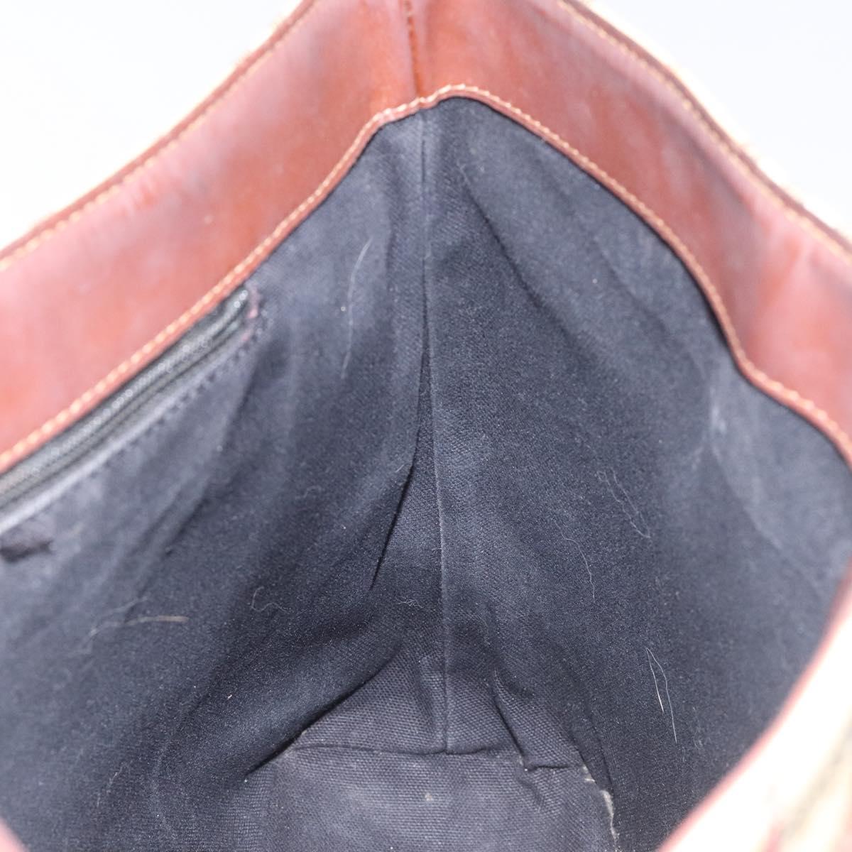 BURBERRY Nova Check Tote Bag PVC Leather Beige Auth 113447