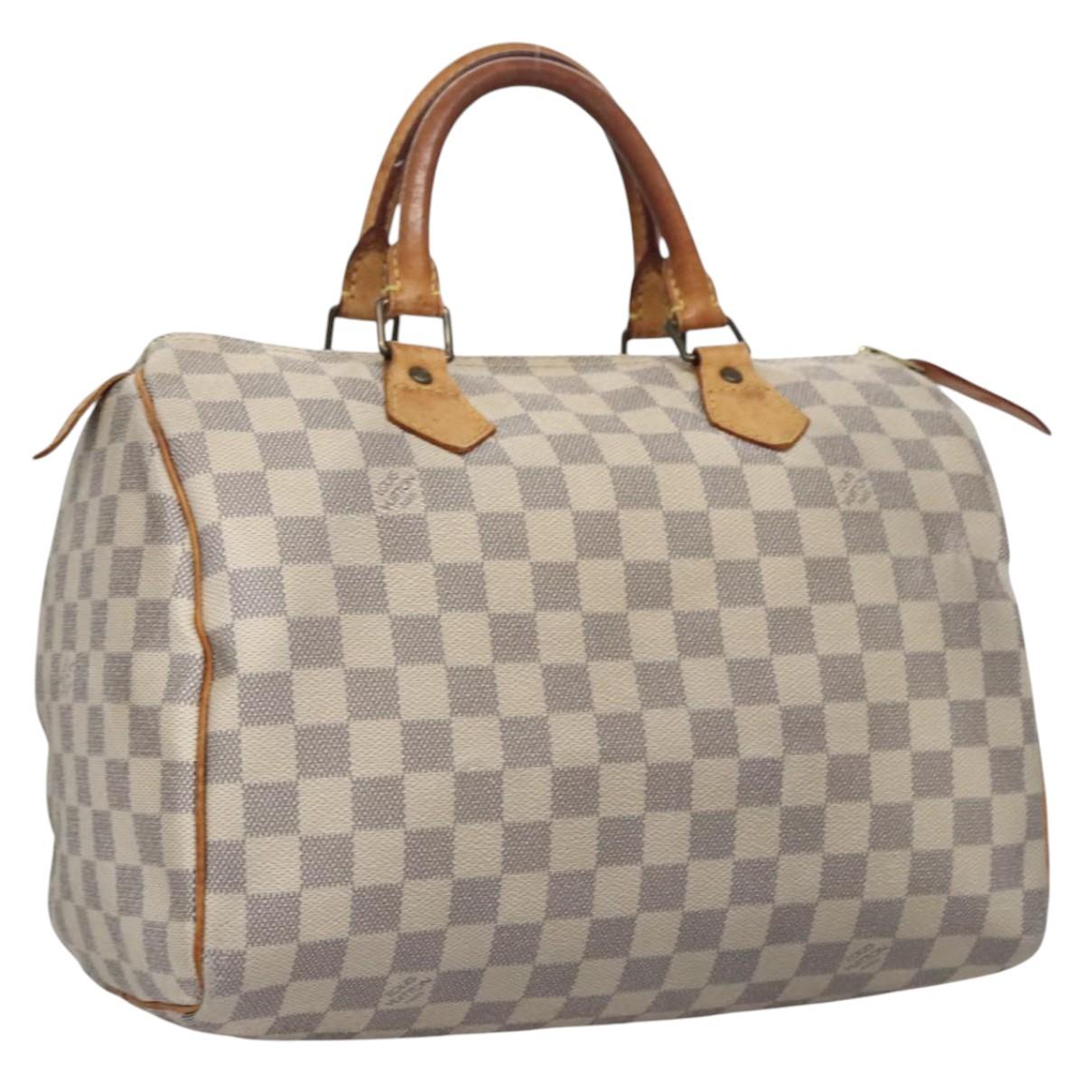 LOUIS VUITTON Damier Azur Speedy 30 Hand Bag N41533 LV Auth 113463