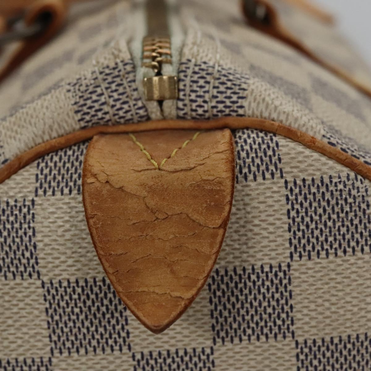 LOUIS VUITTON Damier Azur Speedy 30 Hand Bag N41533 LV Auth 113463