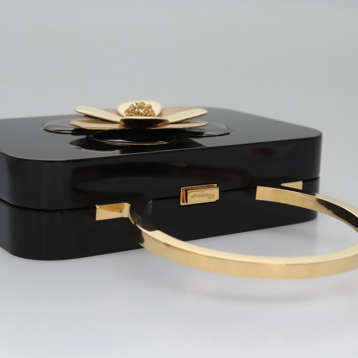 Salvatore Ferragamo Hand Bag plastic Black Auth 113518S