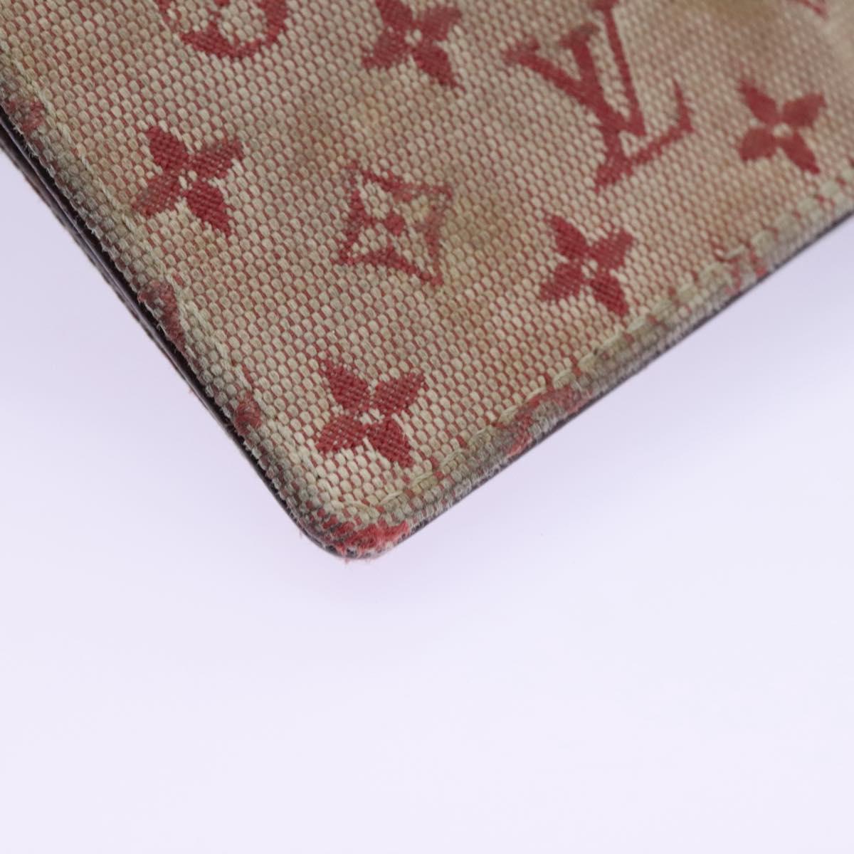 LOUIS VUITTON Monogram Mini Agenda PM Day Planner Cover Red R20912 Auth 113615