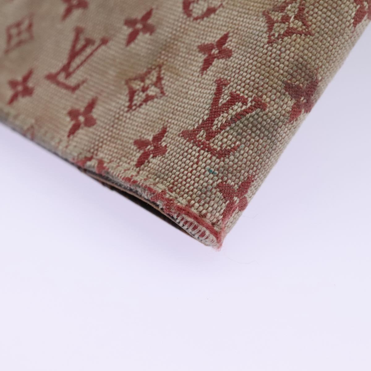 LOUIS VUITTON Monogram Mini Agenda PM Day Planner Cover Red R20912 Auth 113615
