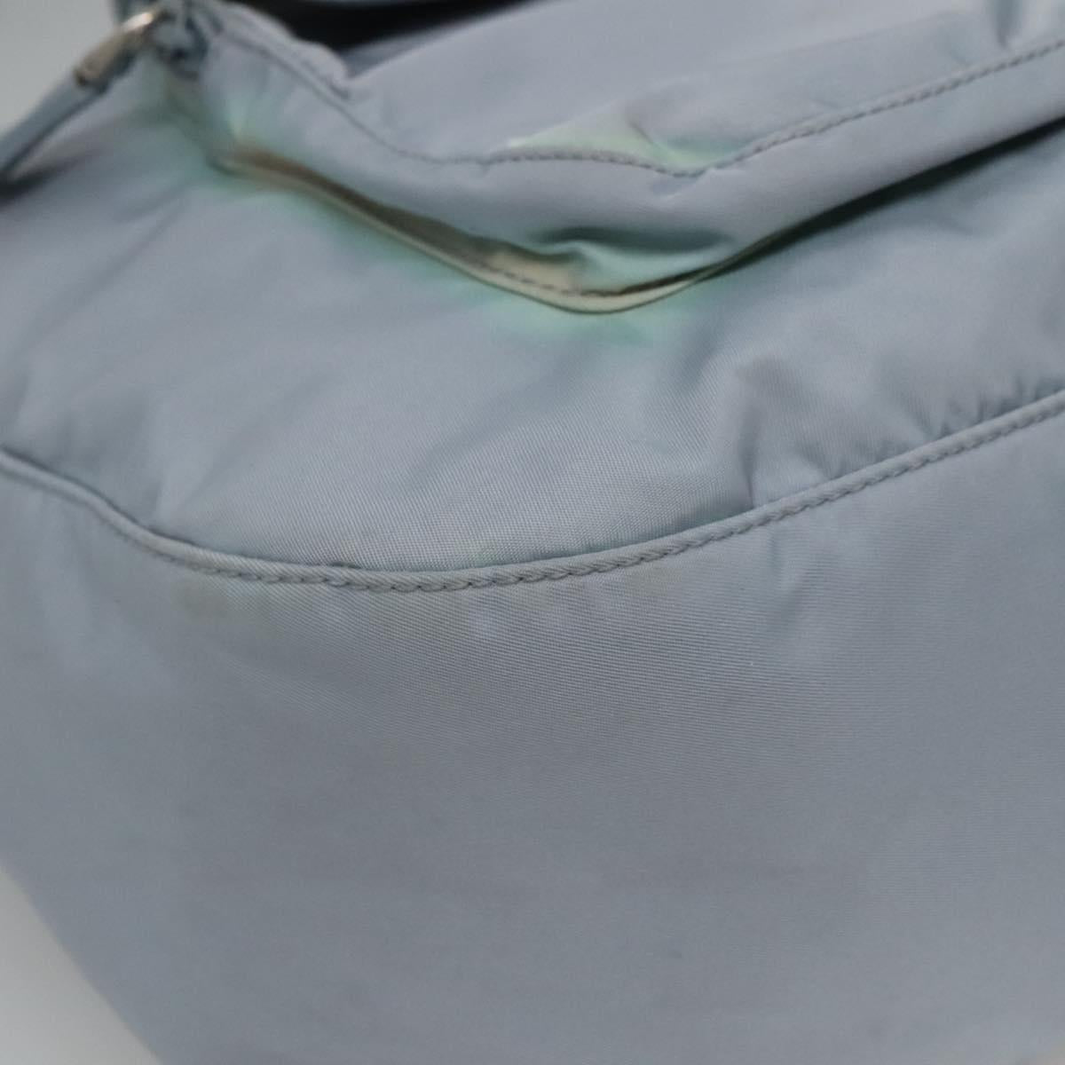PRADA Shoulder Bag Nylon Light Blue Auth 113631