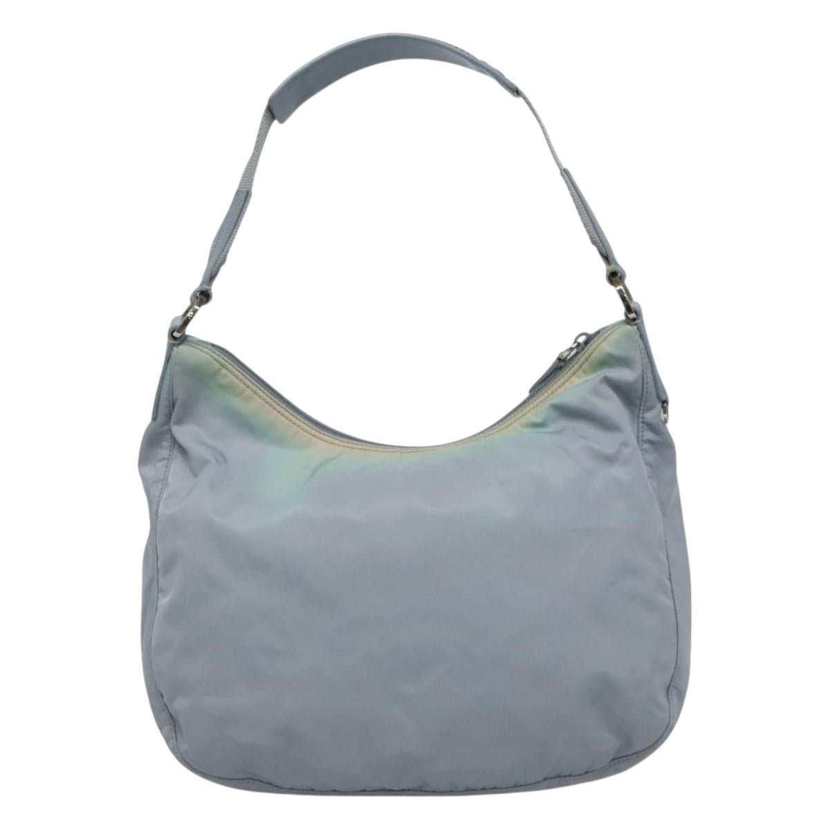 PRADA Shoulder Bag Nylon Light Blue Auth 113631