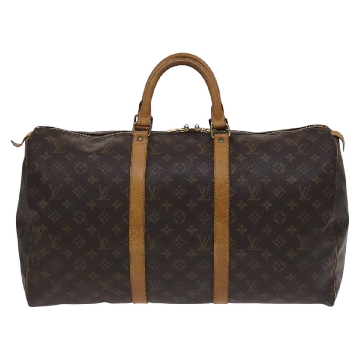 LOUIS VUITTON Monogram Keepall 50 Boston Bag M41426 LV Auth 113645