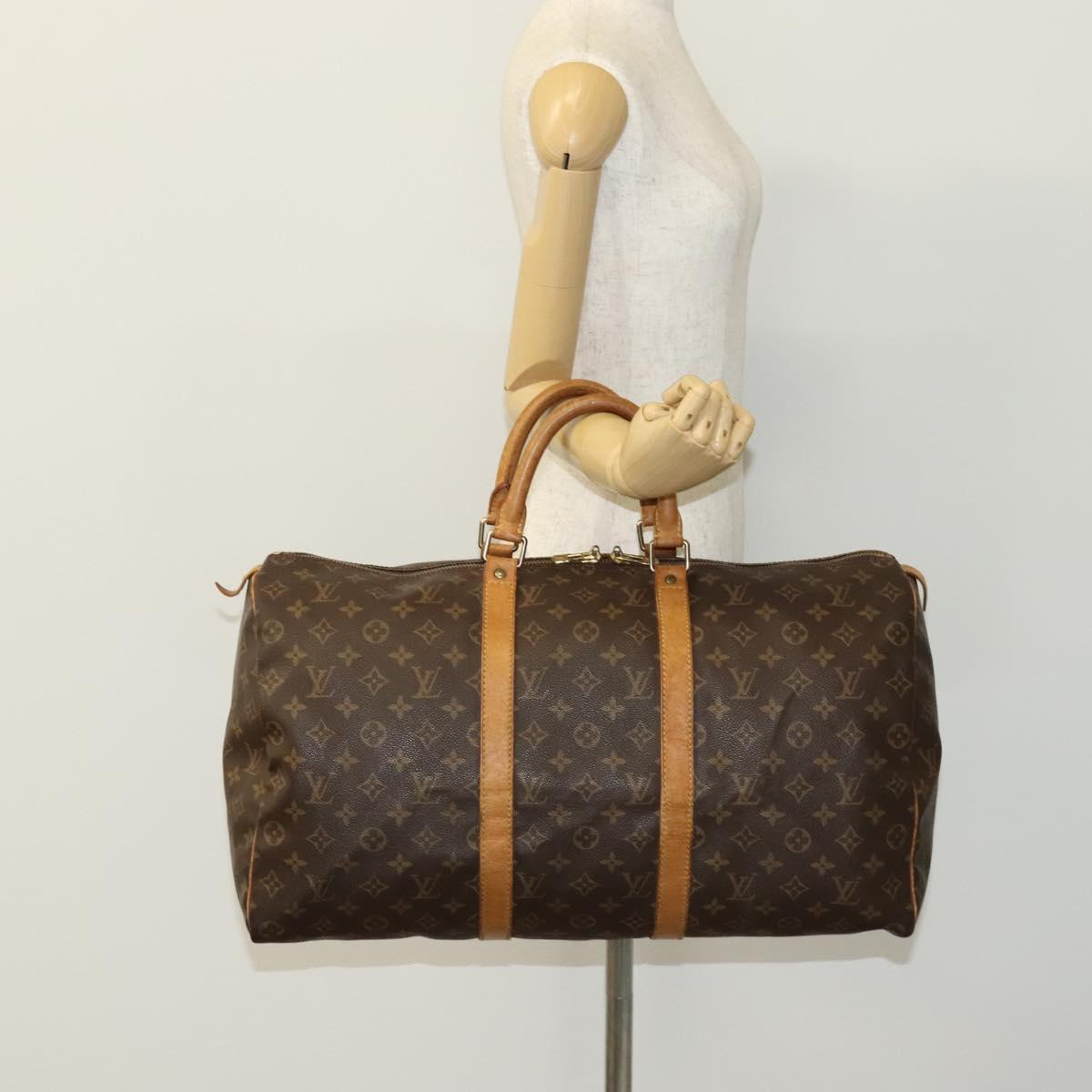 LOUIS VUITTON Monogram Keepall 50 Boston Bag M41426 LV Auth 113645