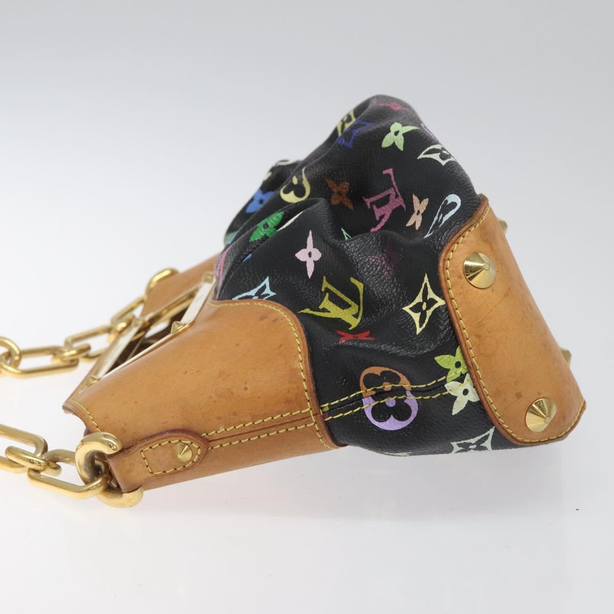 LOUIS VUITTON Monogram Multicolor Judy PM Bag 2Way Black M40258 LV Auth 113662V