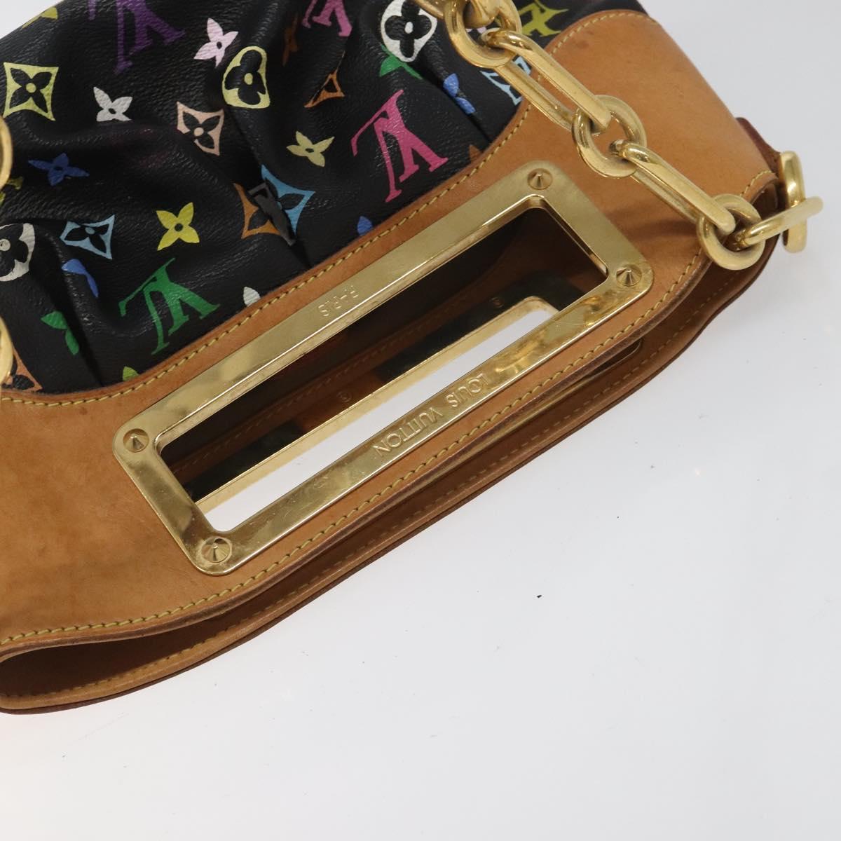LOUIS VUITTON Monogram Multicolor Judy PM Bag 2Way Black M40258 LV Auth 113662V
