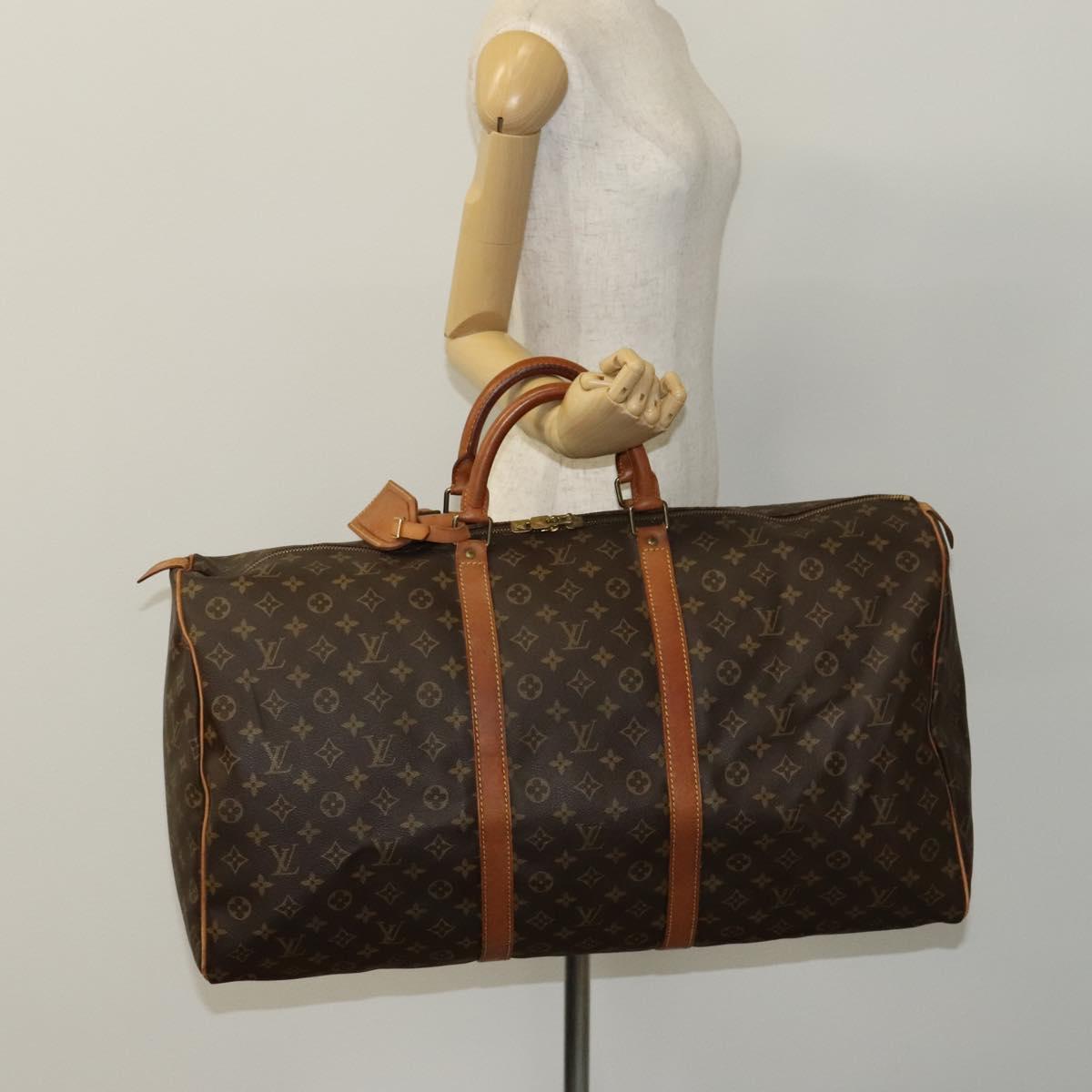 LOUIS VUITTON Monogram Keepall 60 Boston Bag M41422 LV Auth 113686