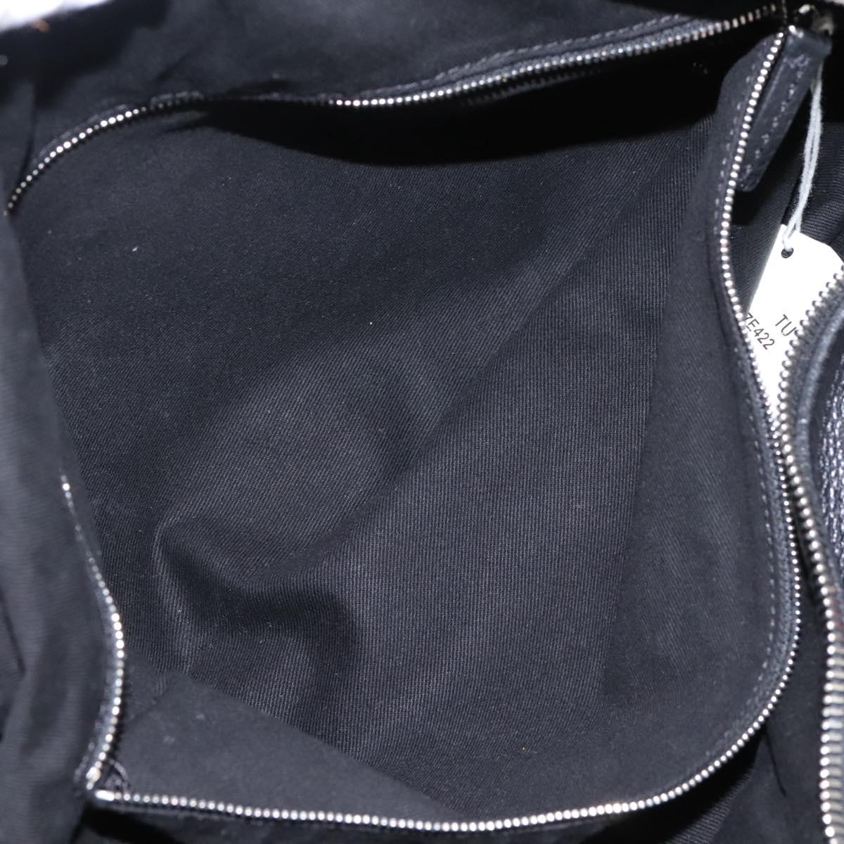 Chloe Mr Paddington Hand Bag Leather Black Silver Auth 113730V