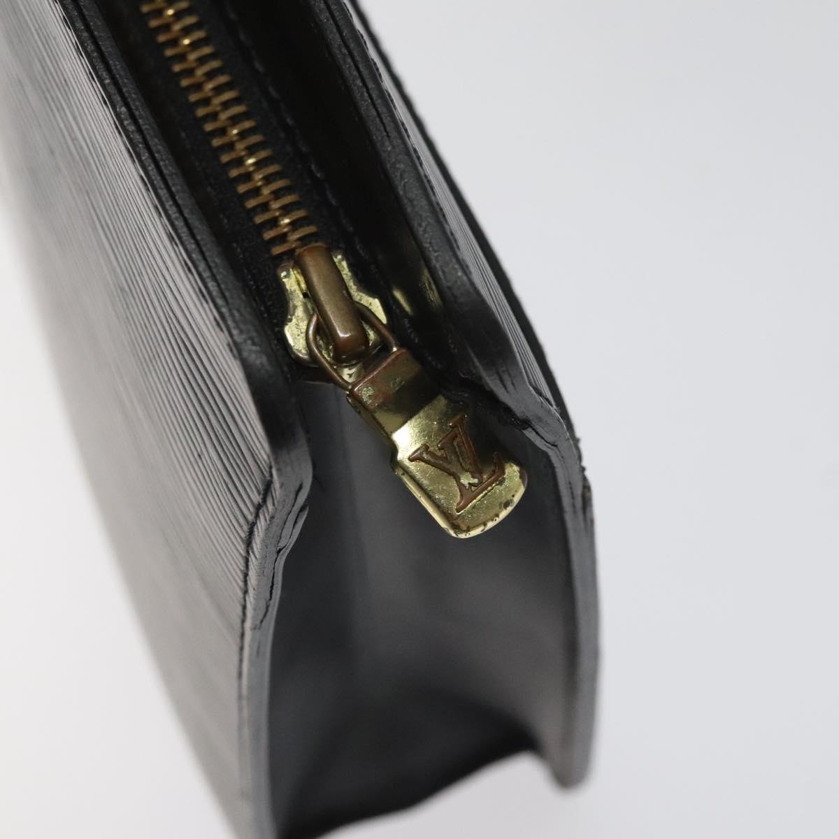 LOUIS VUITTON Epi Pochette Homme Clutch Bag Black Noir M52522 LV Auth 113778