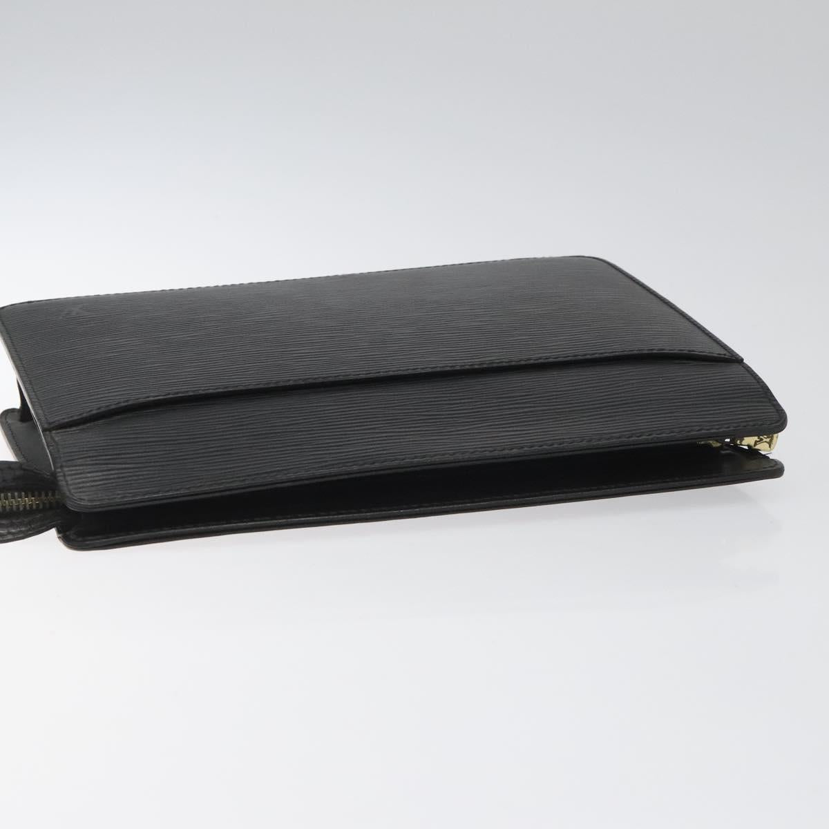 LOUIS VUITTON Epi Pochette Homme Clutch Bag Black Noir M52522 LV Auth 113778