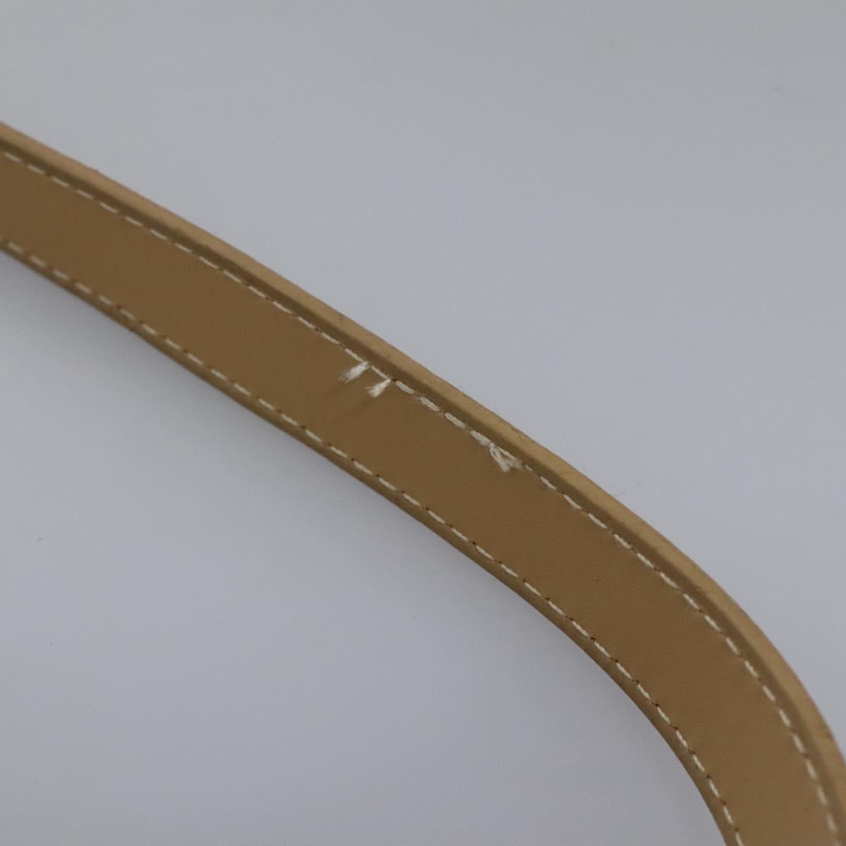 BURBERRY Nova Check Blue Label Shoulder Bag Canvas Beige Silver Auth 113784