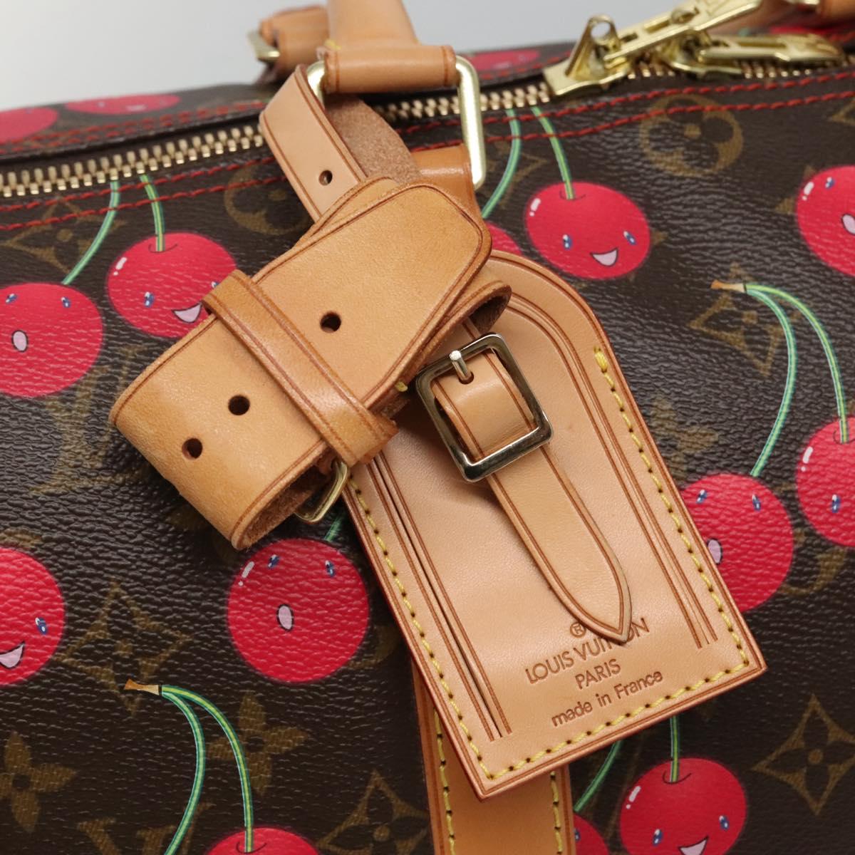 LOUIS VUITTON Monogram Cherry Keepall 45 Boston Bag M95011 LV Auth 113808SAM