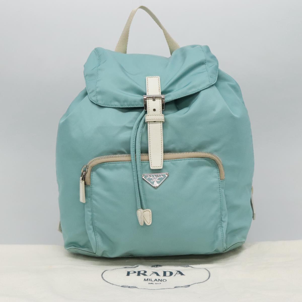 PRADA Backpack Nylon Light Blue Auth 113817V