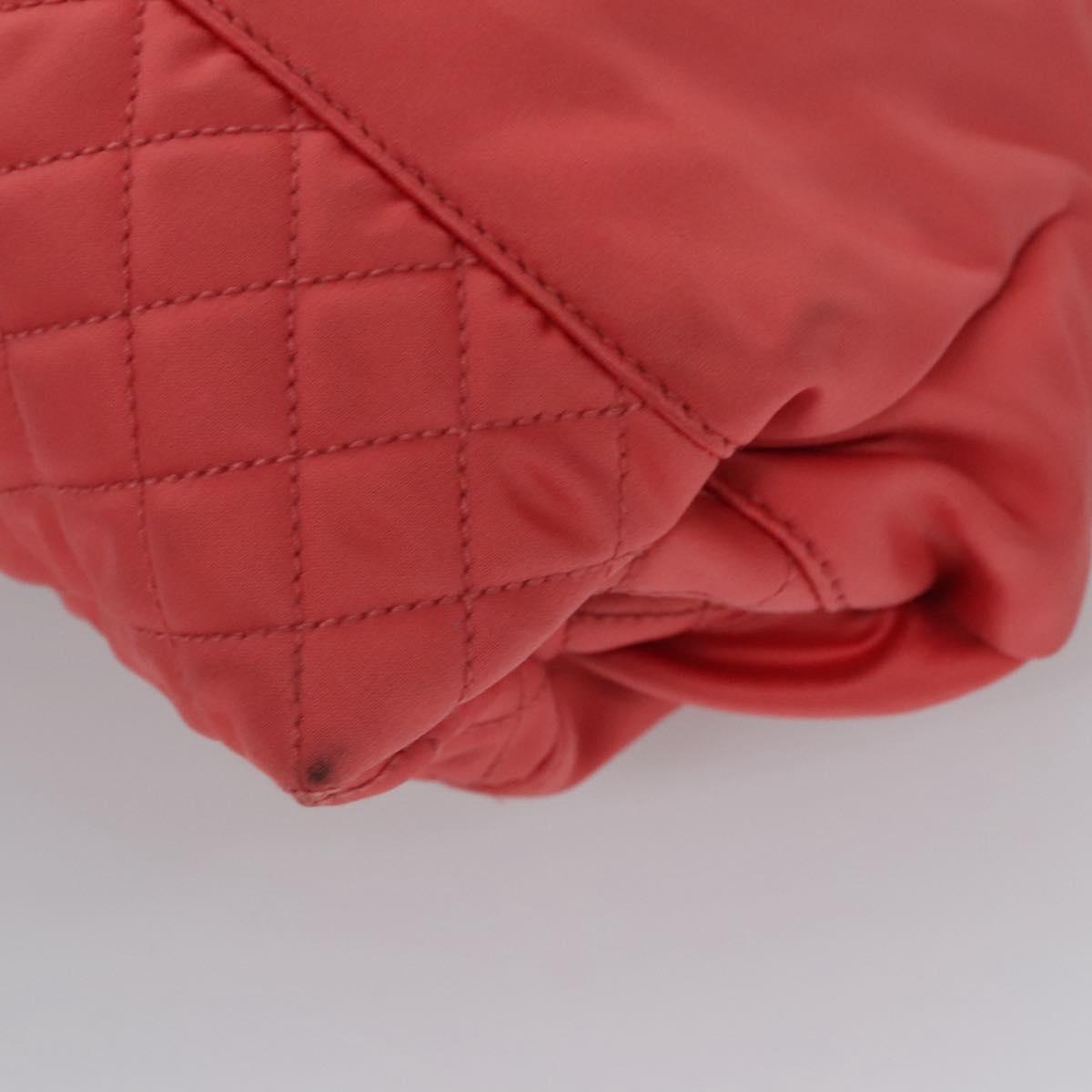 CHANEL Melrose Cabas Hand Bag Nylon Pink CC Auth 113819