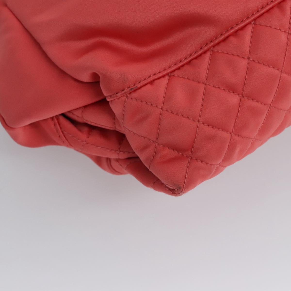 CHANEL Melrose Cabas Hand Bag Nylon Pink CC Auth 113819