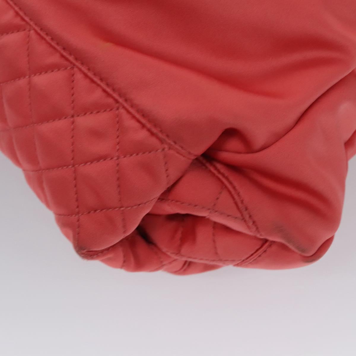 CHANEL Melrose Cabas Hand Bag Nylon Pink CC Auth 113819