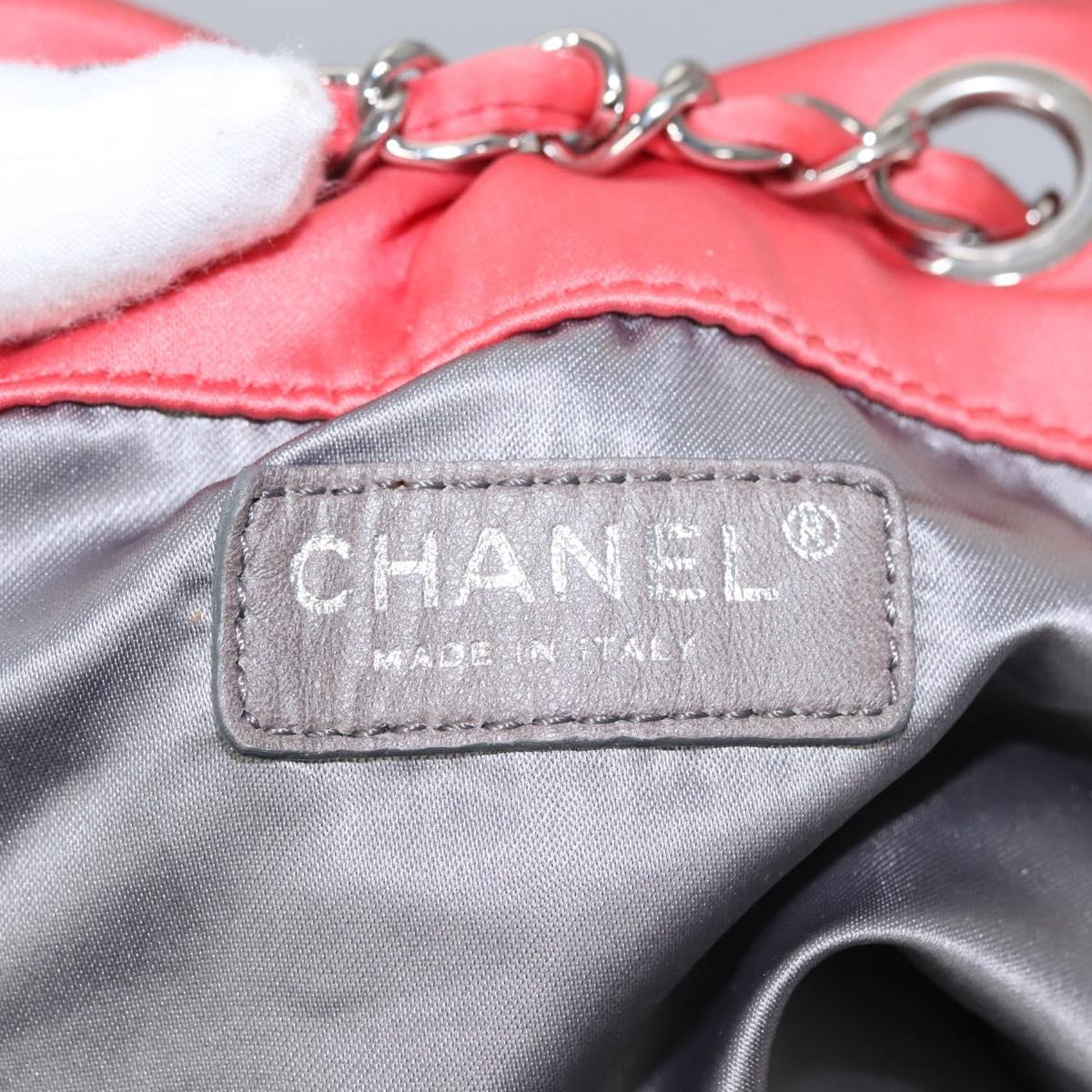 CHANEL Melrose Cabas Hand Bag Nylon Pink CC Auth 113819