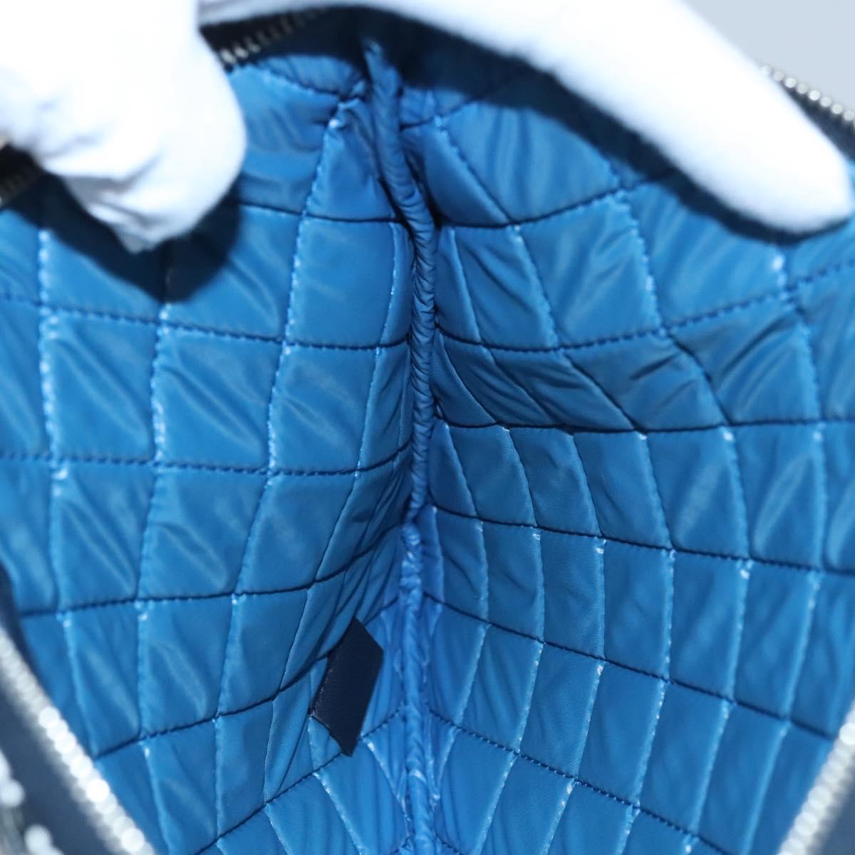 CHANEL Clutch Bag Cotton White CC Auth 113828AV