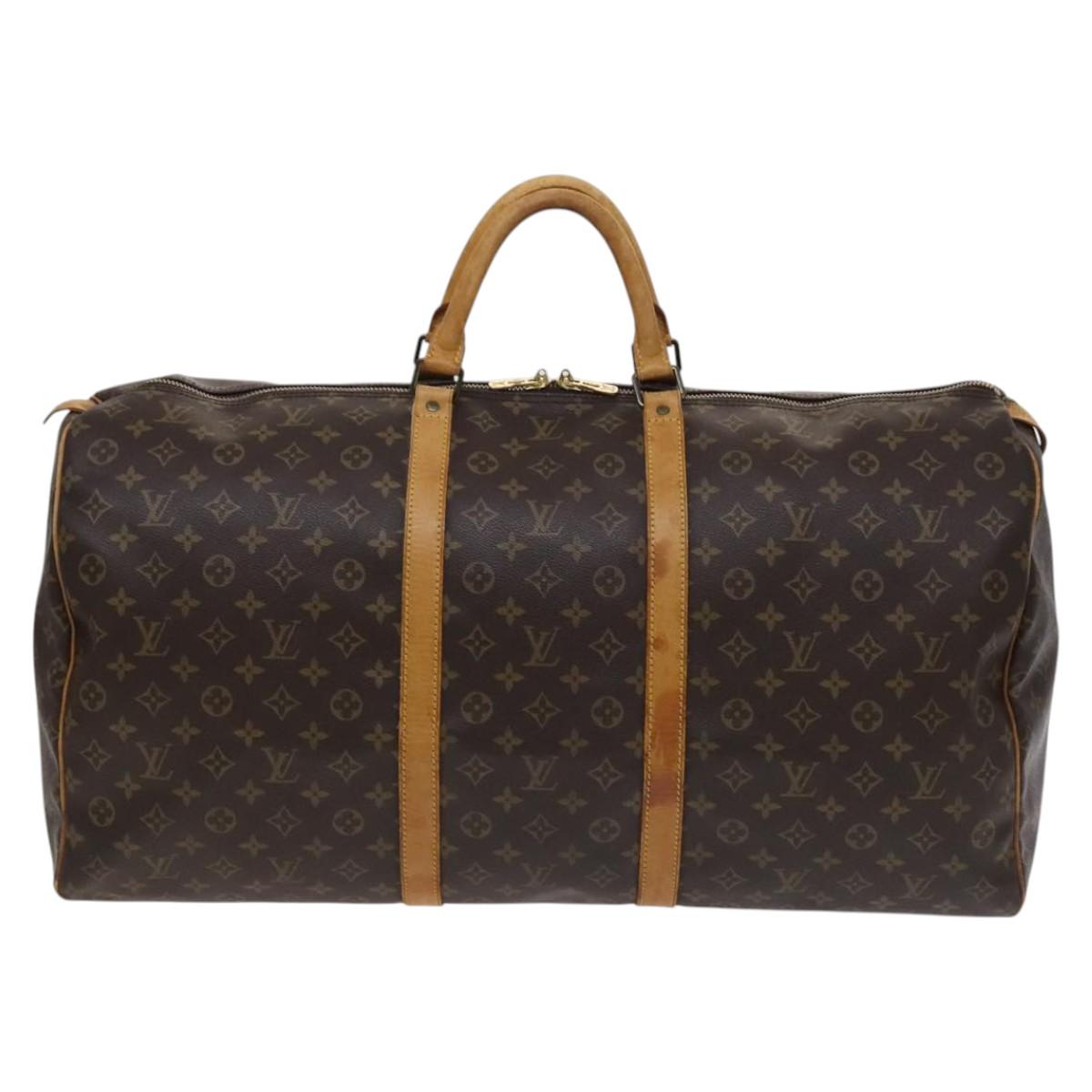 LOUIS VUITTON Monogram Keepall 60 Boston Bag M41422 LV Auth 113881