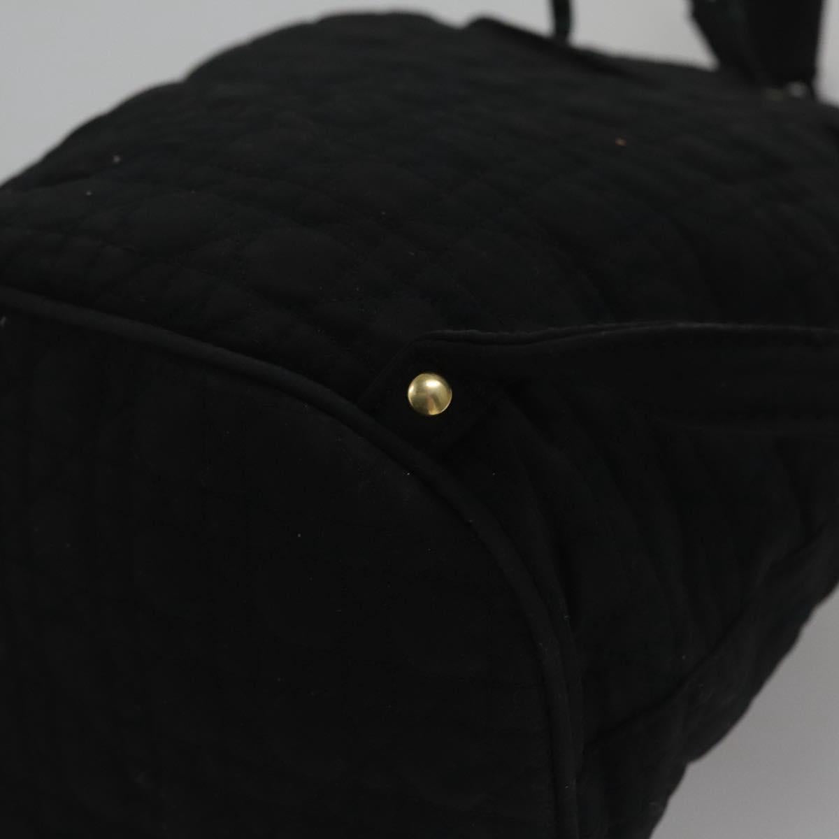 Christian Dior Lady Dior Backpack Nylon Black Gold Auth 113919