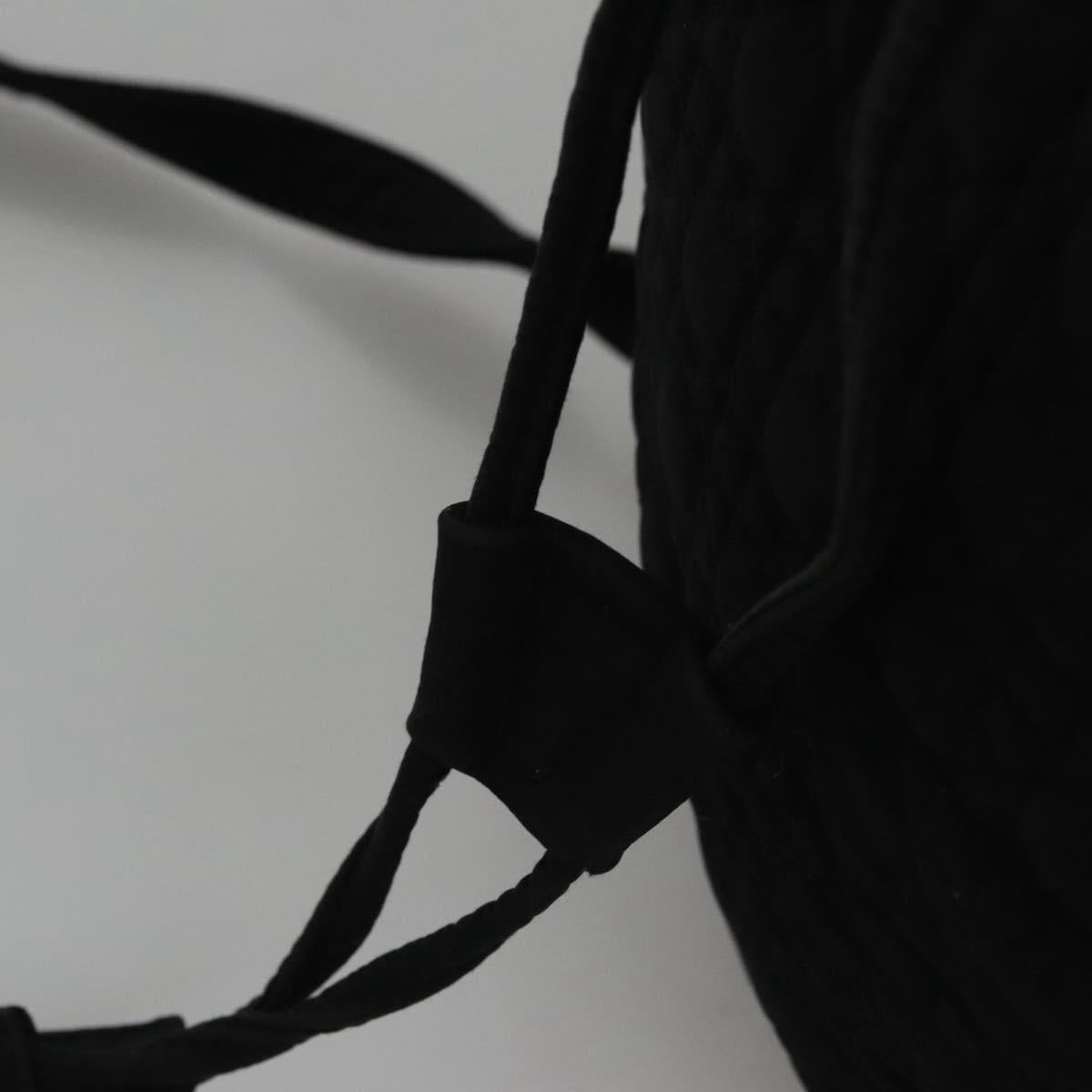 Christian Dior Lady Dior Backpack Nylon Black Gold Auth 113919