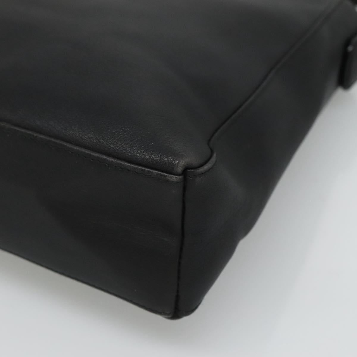 Salvatore Ferragamo Hand Bag Leather 2way Black Gold Auth 114037