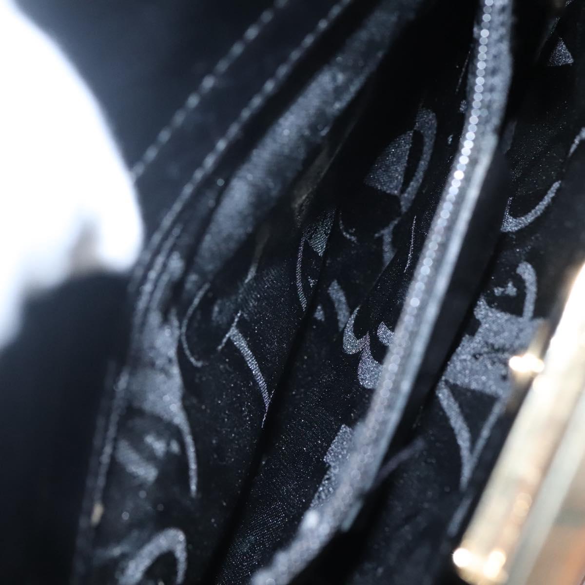 Salvatore Ferragamo Hand Bag Leather 2way Black Gold Auth 114037