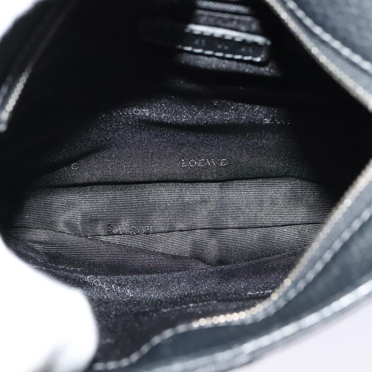 LOEWE Shoulder Bag Leather Black Auth 114108