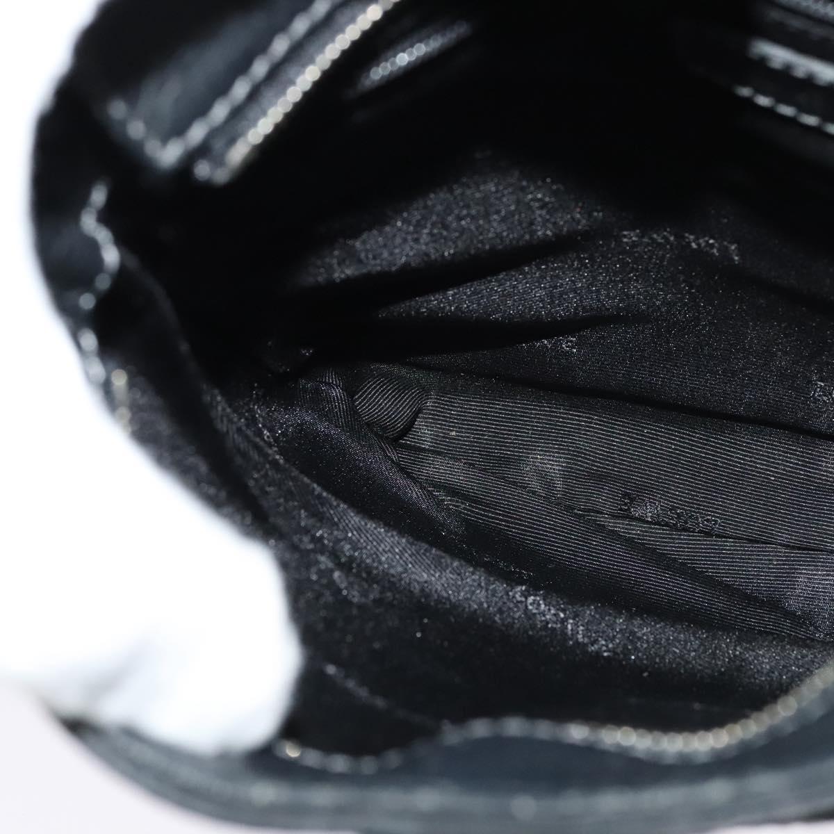 LOEWE Shoulder Bag Leather Black Auth 114108