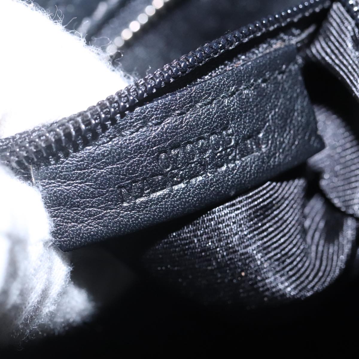 LOEWE Shoulder Bag Leather Black Auth 114108