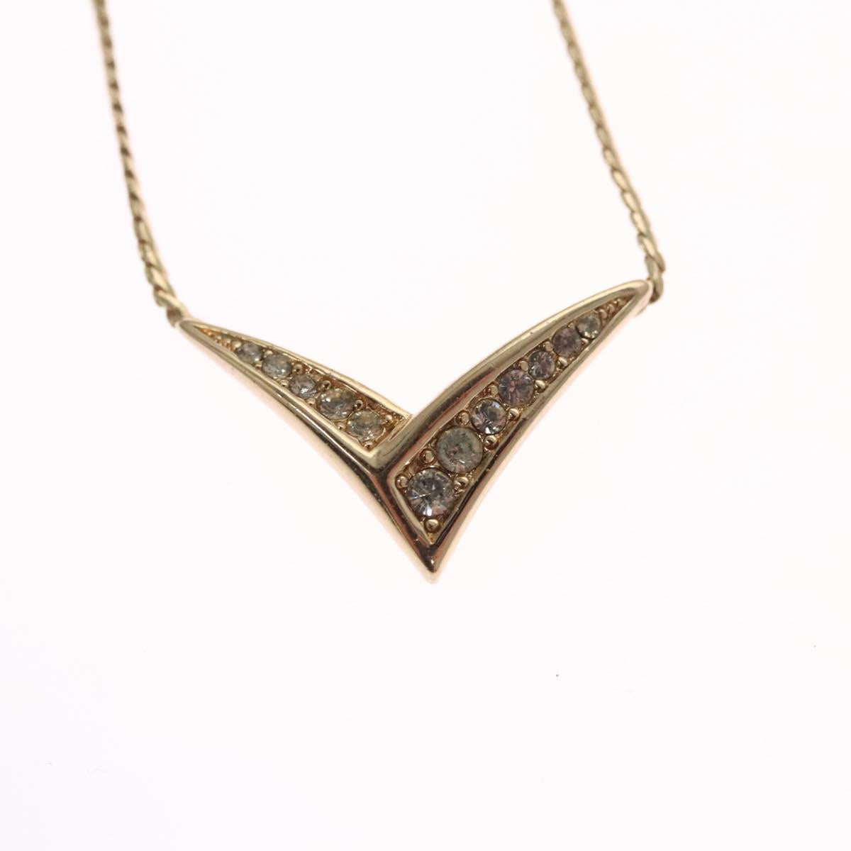 Christian Dior Necklace metal Gold Auth 114142