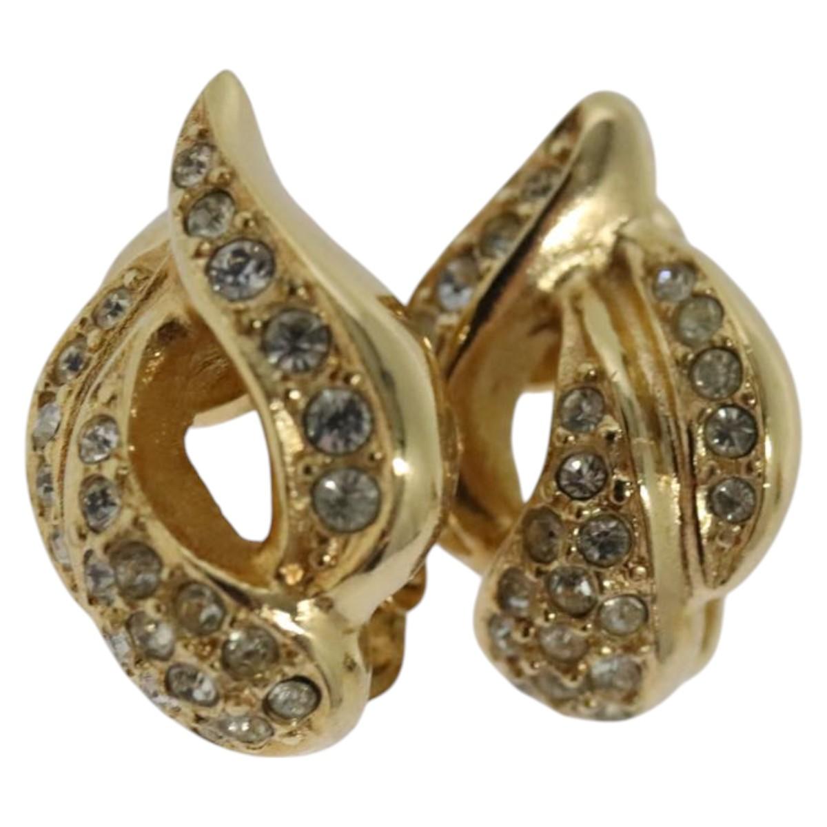 Christian Dior Earring metal Gold Auth 114144
